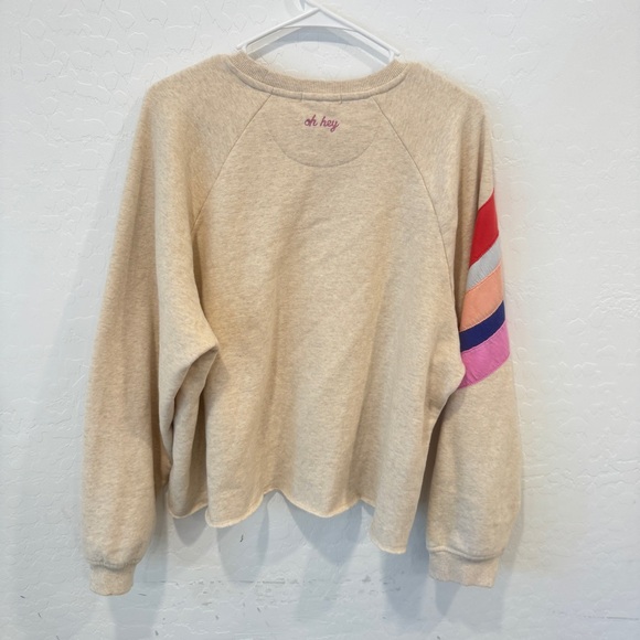 Marine Layer Summit Crewneck Sweatshirt Womens XL Colorful Striped Retro - Picture 9 of 10